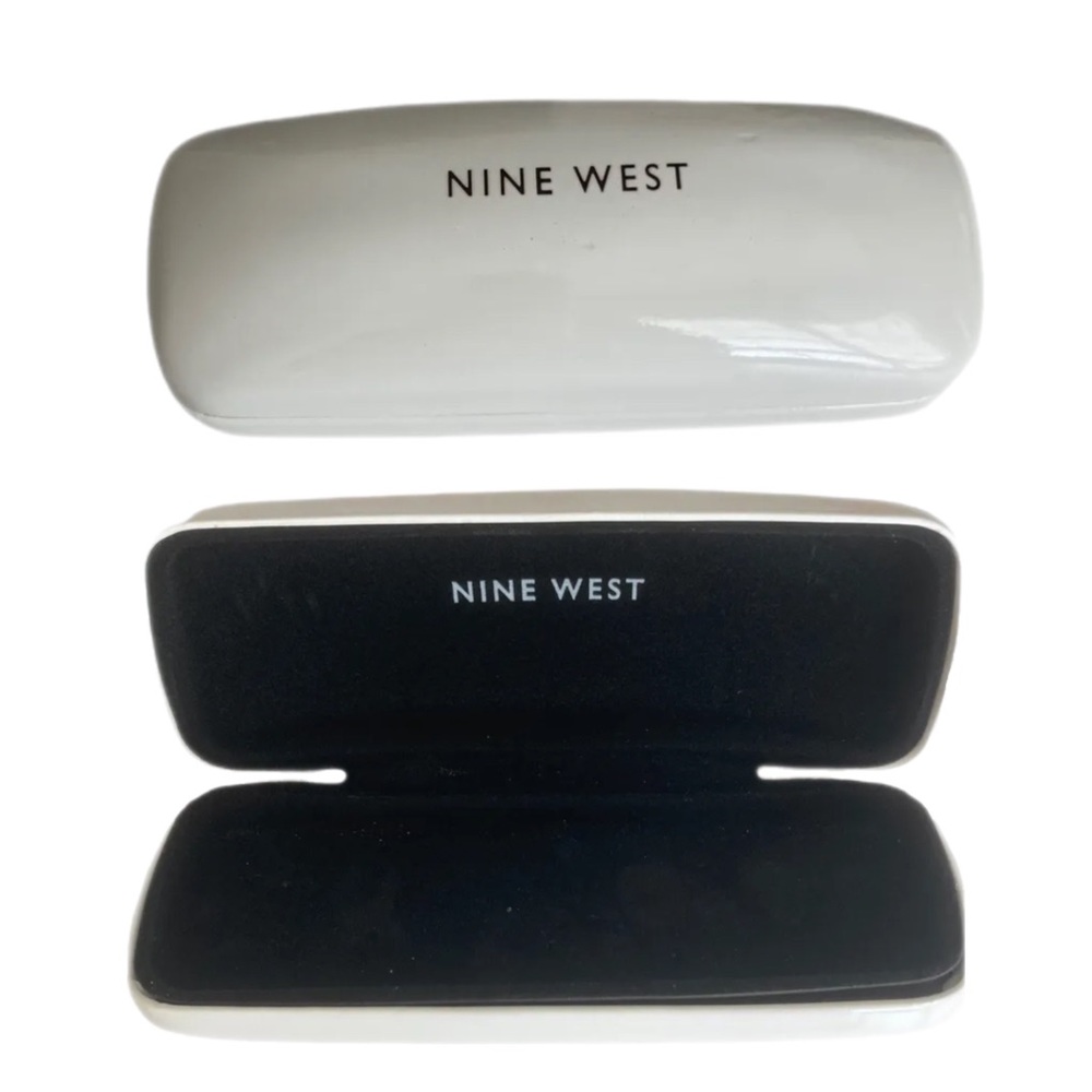 Nine West Clamshell Case White For Eyewear Sunglasses Hard Side